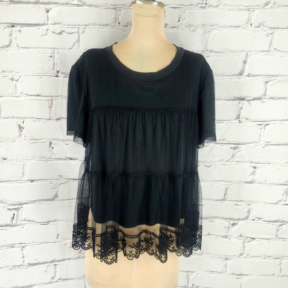 ALICE + OLIVIA
Dreema tiered lace combo Embroidered Tulle T-Shirt Womens XL - Picture 2 of 11